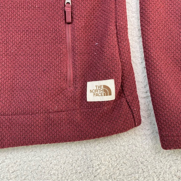 The North Face Red Fleece Full Zip Hoodie Sweater Women’s Size S Small - Picture 8 of 10